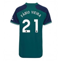 Camisa de Futebol Arsenal Fabio Vieira #21 Equipamento Alternativo Mulheres 2023-24 Manga Curta